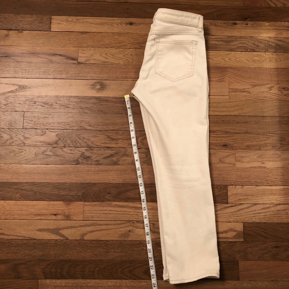 GAP Cream Winter White Slim Straight Crop Jeans